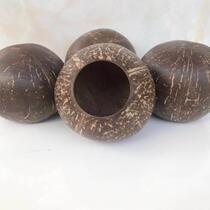Natural coconut shell old coconut shell small opening smooth coconut shell kindergarten DIY succulent planting flower pot crafts