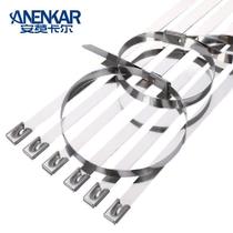 W0786 stainless steel cable tie 16mm wide marine self-locking sign metal cable tie binding electrical box
