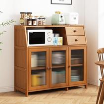 Sideboard small apartment kitchen integrated cabinet storage cabinet home living room wall storage storage cabinet solid wood tea