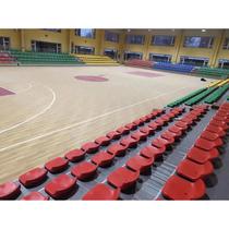 Customized electric retractable grandstands hollow blow-molded seats for stadiums theater grandstands indoor and outdoor ladder soft seats