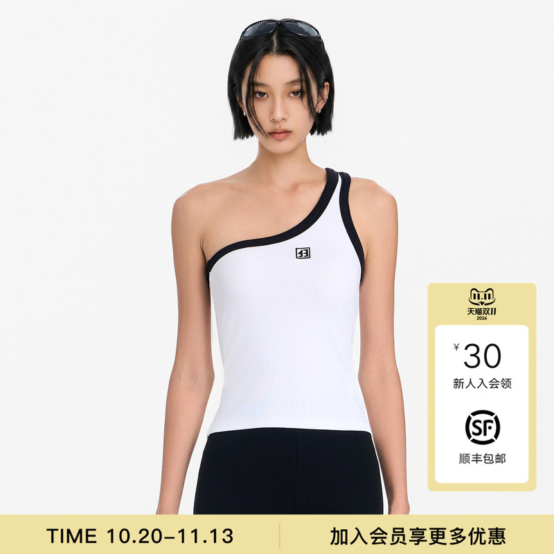 [Same Style as Ying'Er Ye Shuhua] Calledback Sleeveless Vest for Women 2026 Autumn New Single-Shoulder Top