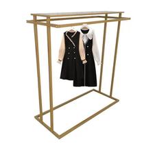 New clothing store display rack display rack floor-standing clothing rack curved island rack store double row side hanging clothes rack