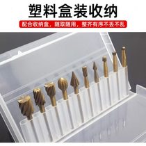 Woodworking rotary file high-speed steel milling cutter grinding drill wood slotting carving electric grinding head 3 17mm handle