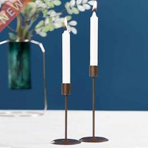 Newest Arrival 2 Pieces Candle Holder Solid Color Metal Cand
