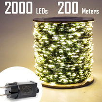 200M 100M 50M Green Wire Outdoor LED String lights Holiday W