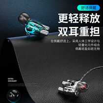 Suitable for transparent in-ear headphones new dual dynamic dual speakers smartphone earphones line control tuning