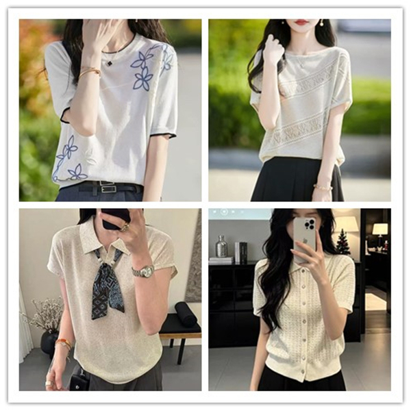 (751-800) Instant Purchase, Instant Payment. Knitted Short-Sleeve Autumn and Winter New Style Clearance Price