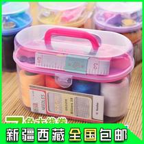 Xinjiang Tibet 46-piece household sewing box set sewing bag hand sewing thread mending tool portable portable