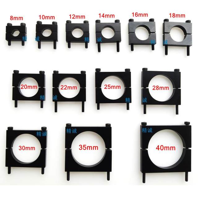 Panel Aluminum Block Bracket Alloy Pipe Clamp Laboratory Double-Hole Gas Line Pipe Clamp 1/4 3/8 1/ 2inch