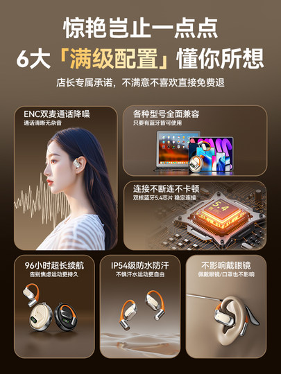 German Berlin Sound Bluetooth Earphones, Open-Ear Bone Conduction, Not In-Ear, Birthday and New Year Gift for Boyfriend/Girlfriend