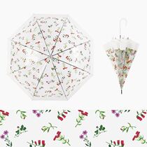 Hands-on fabric safety temperament growth transparent umbrella large dance photography thickened literary primary school student painting couple