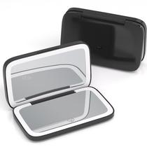 Internet celebrity new folding makeup mirror double-sided with light 5 times magnification luminous mirror portable ultra-wide mirror