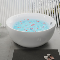 Wrigley Acrylic Round Bathtub Double Freestanding Hotel B&B Jacuzzi Basin 1 2 1 35 1 5 1