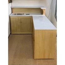 Fruit shop cashier counter fruit cutting table integrated fruit and vegetable shop fruit washing and cutting table commercial marble fresh cutting table