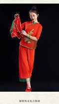 Square dance costumes for women summer classical dance fan dance ethnic dance middle-aged and elderly performance costumes Yangko dance costumes