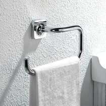 Towel ring without punching all copper round hook bathroom toilet storage towel rack bath towel hand hanging rack