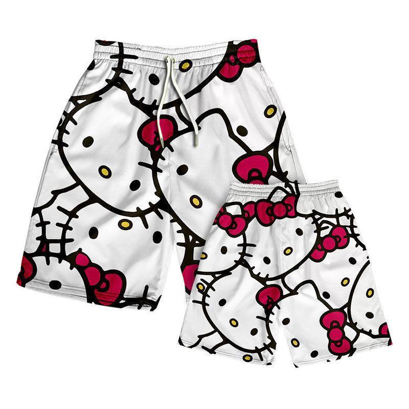 Hellokitty Shorts Basketball Shorts Boys' Sports Hellokitty Cat Beach Shorts Trendy in Stock Z