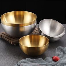 Гнездо golden salad bowl stainless steel