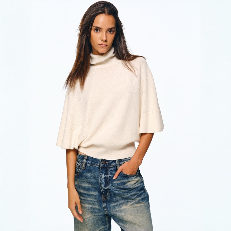 Two Little Guys*100% Sheep Wool Turtleneck Cape Top Two Little Guys*100% Sheep Wool Turtleneck Cape Top