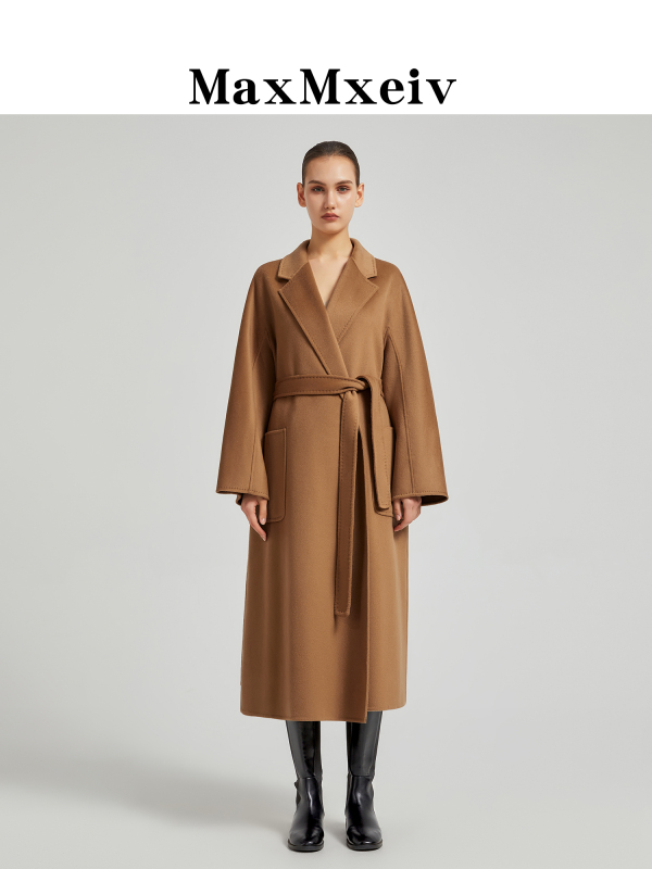 Maxmxeiv Italian m Brand Luxury 30% Cashmere Double-Sided Cashmere Coat Long Women's Bathrobe Series Maxmxeiv Italian m Brand Luxury 30% Cashmere Double-Sided Cashmere Coat Long Women's Bathrobe Series