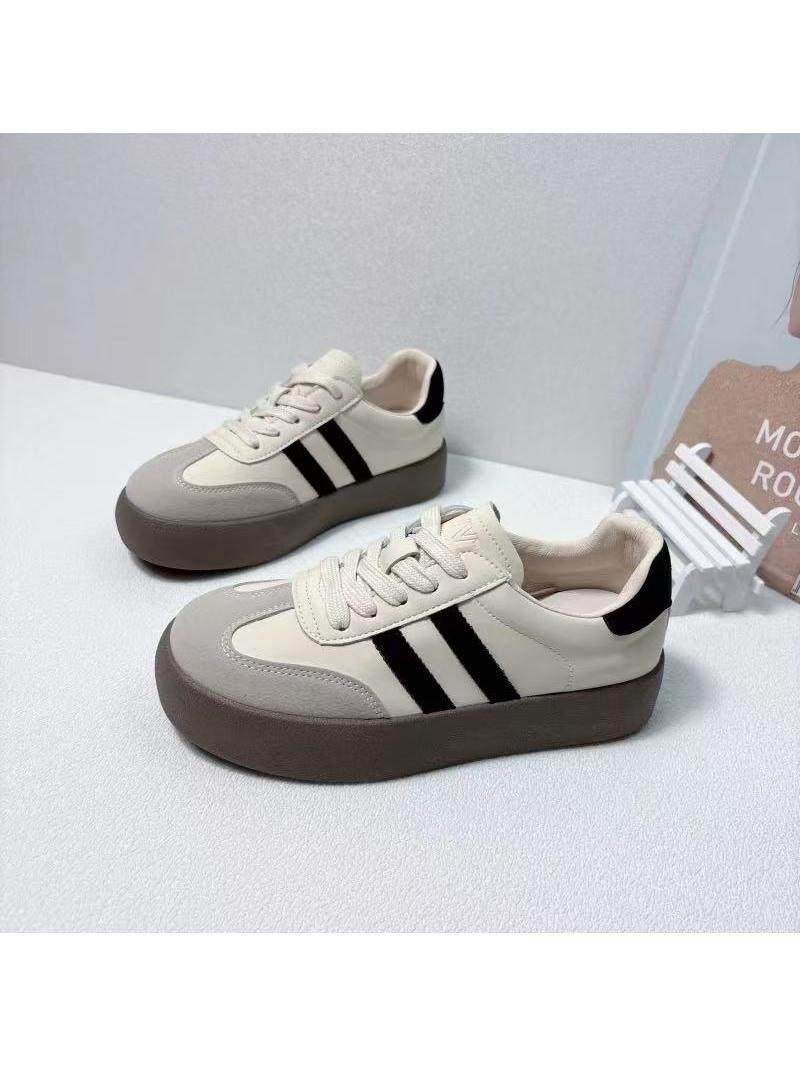 Autumn and Winter German Training Shoes for Women 2025 New Spring and Autumn Thick-Soled White Shoes Casual Sports Sneakers Flat Shoes