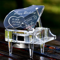 Crystal Piano Model Sky Town Handmade Diy Birthday Girls Giving Girls