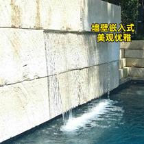 Stainless steel waterfall outlet courtyard landscaping fish pond water landscape water tank garden water wall stacked water outlet