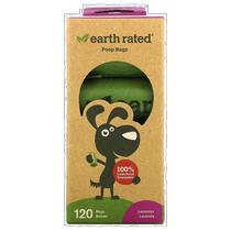Hong Kong direct mail Earth Rated dog poop bags lavender scent 120 pieces 8 rolls
