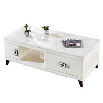 Marble coffee table TV cabinet tempered glass modern simple lacquered solid wood 270 small apartment baked glass coffee table 1 meter