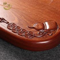 Solid wood tea tray rosewood home tea table living room office kung fu tea set simple single layer drainage tea sea saucer