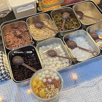 Kitchen preparation tray Internet celebrity ice powder seasoning box seasoning box with lid commercial stall special fruit fishing small box 6