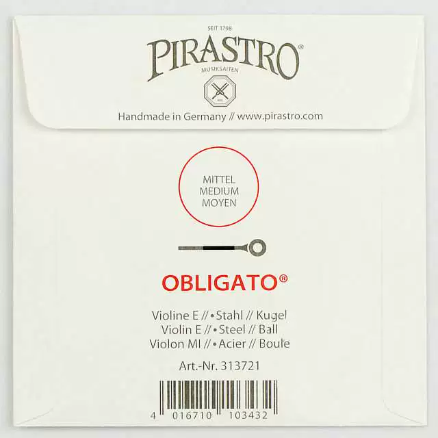 Немецкий Pirastro Obligato струна для скрипки Strine Красная Солнечная струна Серебряная E одиночная струна