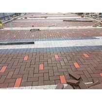 Sintered brick pc ceramic color red brick clay sidewalk park street landscape clear water brick pavement paving tiles