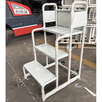 Warehouse Supermarket Mall Shelving Goods High Car Terrace Ladder 2 Steps 3 Steps Home Convenience Belt Wheel Den High moving stool