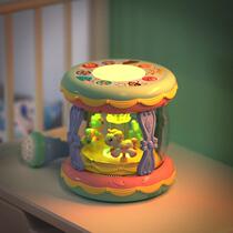 Childrens hand drum with microphone early education music carousel baby educational toy baby bluetooth drum