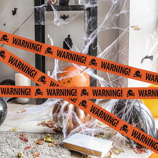 Halloween Decoration Caution Tape Isolation Belt Haunted House Escape Room Script-Killing Props Horror Atmosphere Scene Setup Decoration