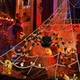 Halloween Decoration Orange and Black Spider Ornaments Outdoor Triangle Spider Web Hangings Scene Atmosphere Layout Props Pendant