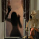 Halloween Decoration Horror Female Ghost Glass Stickers Window Glass Decals Haunted House Escape Room Bar Atmosphere Decorations