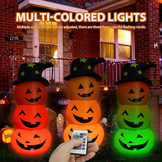 Halloween Decoration Luminous Inflatable Pumpkin Ghost Tumbler Ornaments Party Shopping Mall Store Entrance Scene Layout