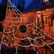 Halloween Decoration Orange and Black Spider Ornaments Outdoor Triangle Spider Web Hangings Scene Atmosphere Layout Props Pendant
