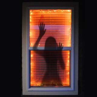 Halloween Decoration Horror Female Ghost Glass Stickers Window Glass Decals Haunted House Escape Room Bar Atmosphere Decorations