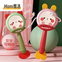 Baby toys 0 to 1 year old newborn toddlers 3 to 6 months old baby grasping training chewable teether rattle