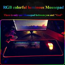 RGB Luminous Pure Black Mousepad Thickened Mouse Pad Large T