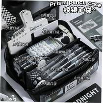 Large Capacity Pecil Case Compartmet Pouch Pe Bag Doub1