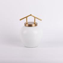 Indoor wine cabinet ceramic storage jar ornaments neoclassical modern Chinese living room TV cabinet home soft decorations