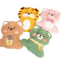 Mini portable hot water bottle new cartoon water-filled hot water bottle PVC popular plush hand warmer cute baby warmer