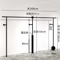 Clothes display rack clothing store wrought iron black wall shelf clothes rack womens clothing store special side hanging display