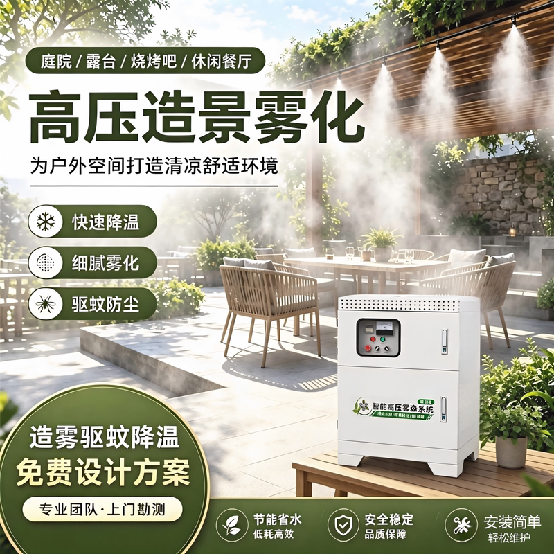 Mist Forest System Villa Courtyard Garden Mist Irrigation Intelligent Variable Frequency Outdoor Mosquito Repellent Equipment Humidification Deodorizing Spray