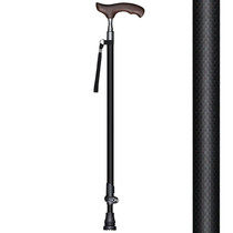 Pioneer carbon fiber cane T-shaped handle old peoples cane solid wood handle non-slip carbon old peoples cane telescopic cane
