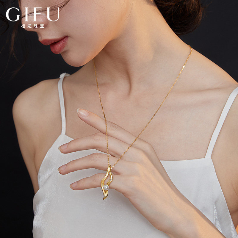 GIFU925 Sterling Silver Necklace Female Long Edition Light Luxury Small Design Sense Versatile Simple Sweater Chain 2021 New
